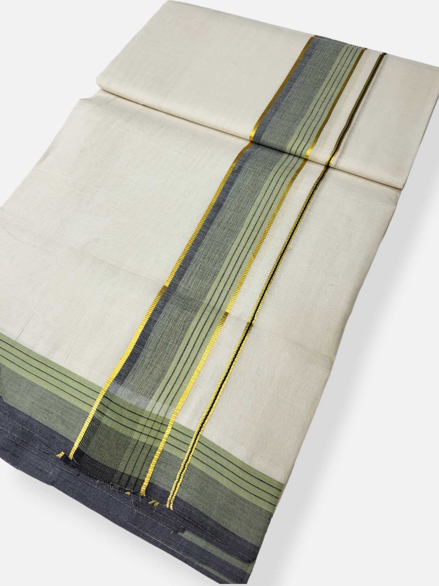 Pure Cotton Kerala Double Dhoti/Mundu