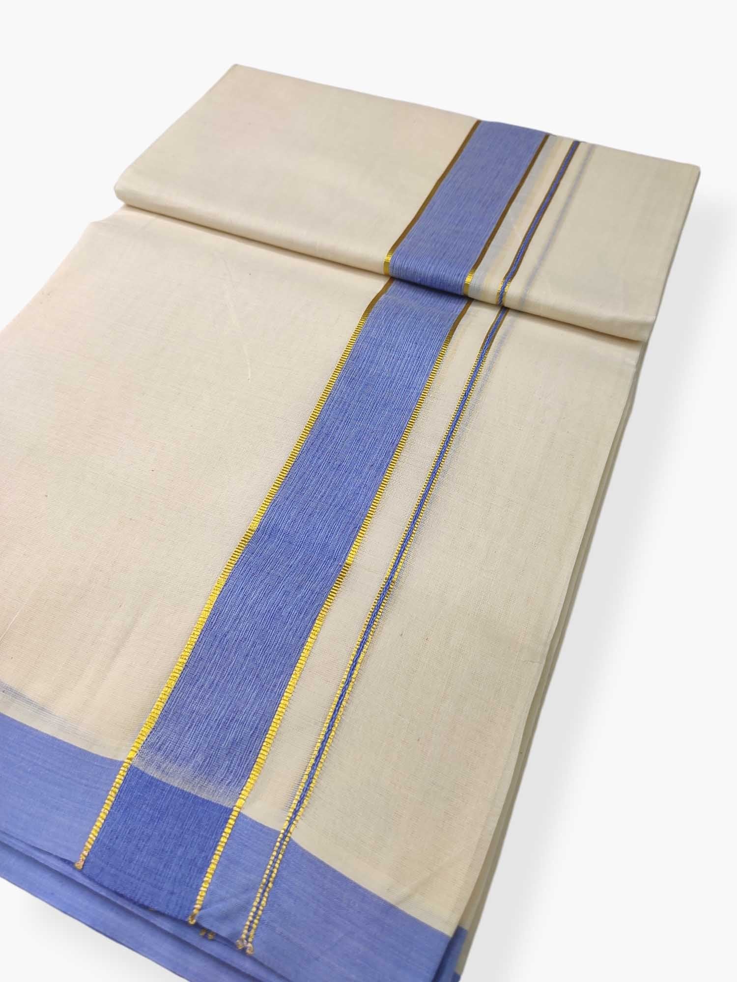 Pure Cotton Kerala Double Dhoti/Mundu