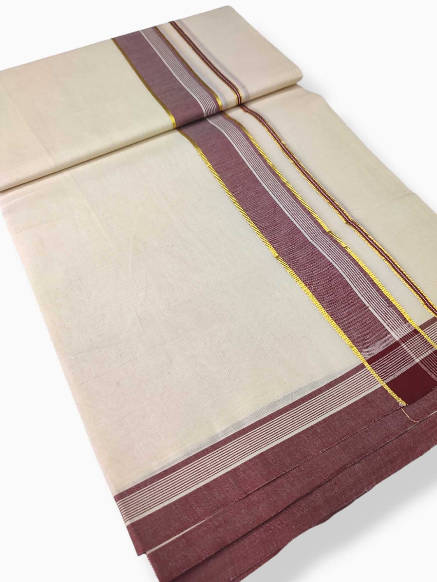 Pure Cotton Kerala Double Dhoti/Mundu