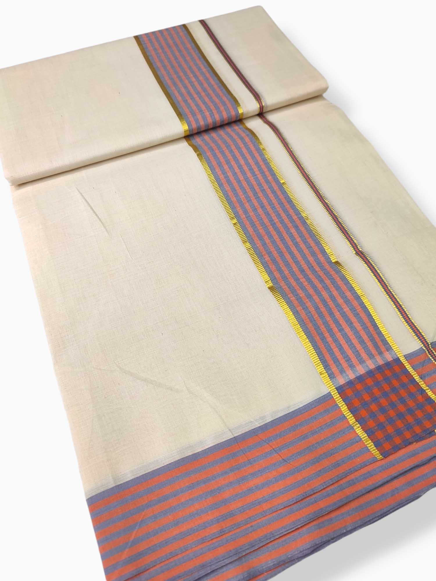 Pure Cotton Kerala Double Dhoti/Mundu