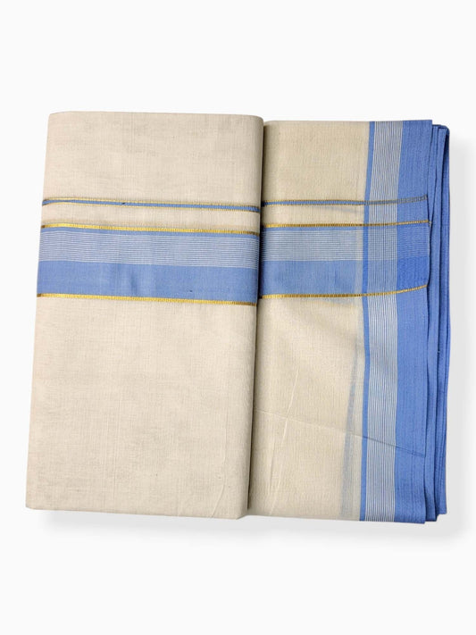 Pure Cotton Kerala Double Dhoti/Mundu