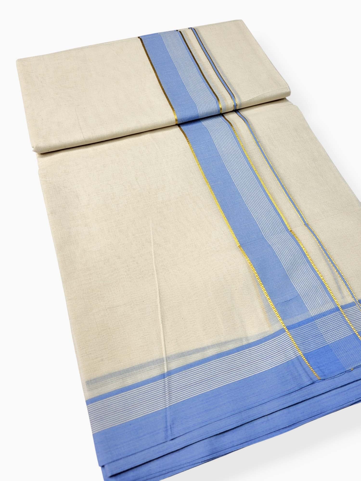 Pure Cotton Kerala Double Dhoti/Mundu