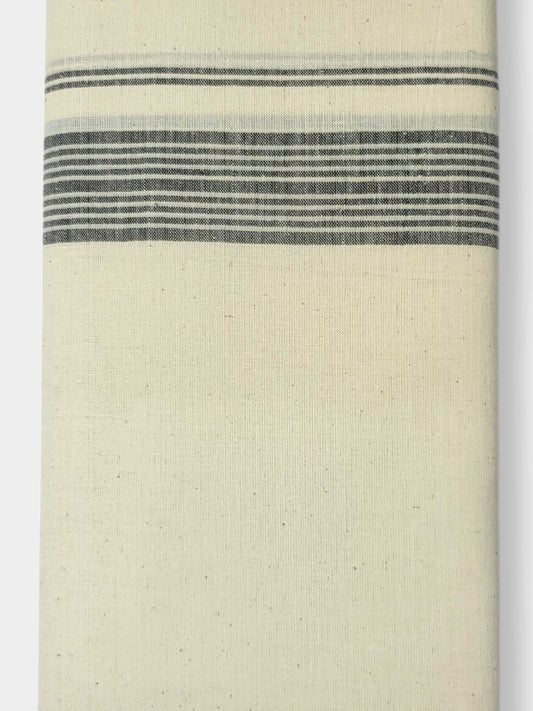 Kerala Single Dhoti/Mundu Pure Cotton with Black Border