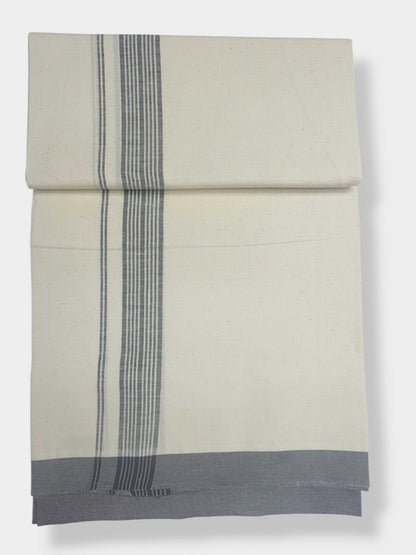 Kerala Single Dhoti/Mundu Pure Cotton with Black Border