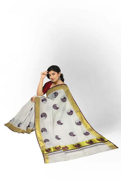 Kerala Printed Saree for Women