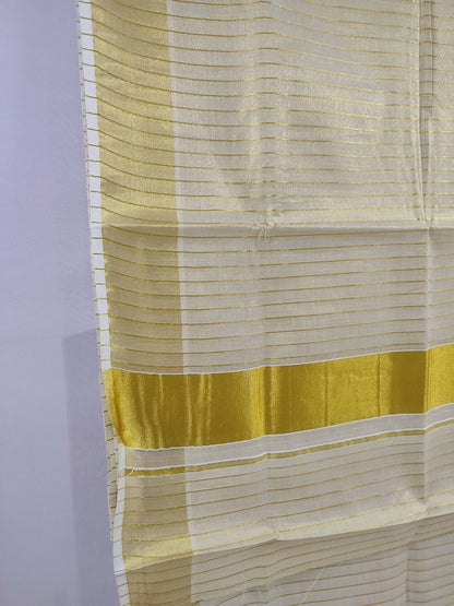 Kerala Golden Tissue Saree