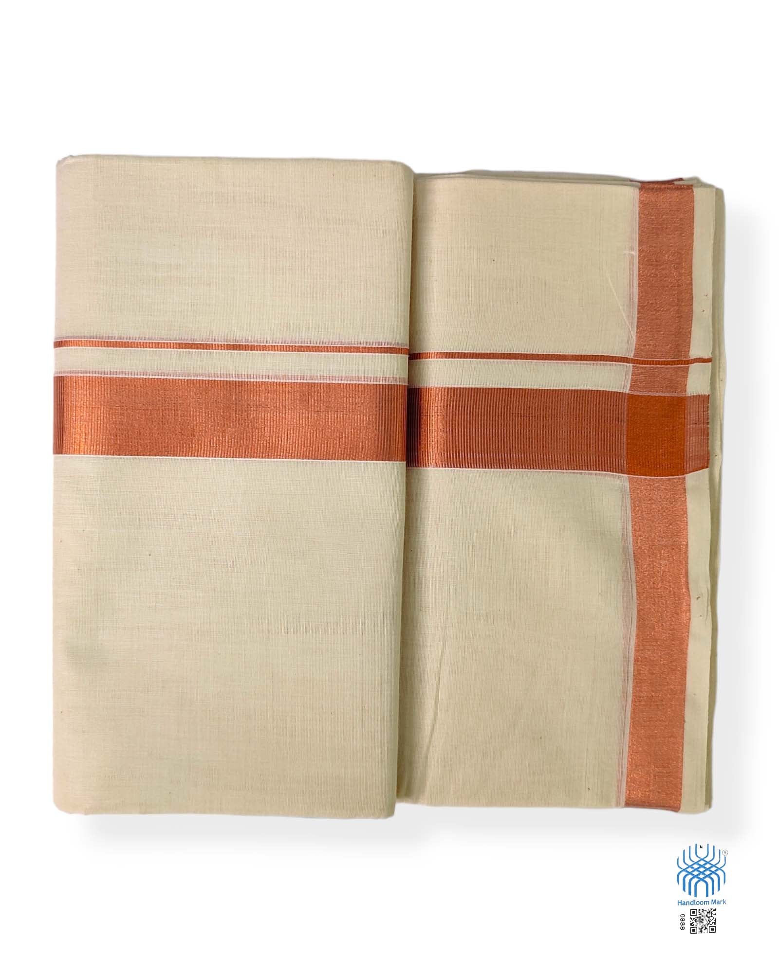 Original Balaramapuram Handloom Kasavu Mundu for Men