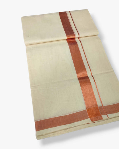 Original Balaramapuram Handloom Kasavu Mundu for Men