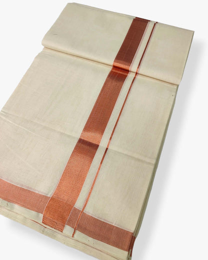 Original Balaramapuram Handloom Kasavu Mundu for Men