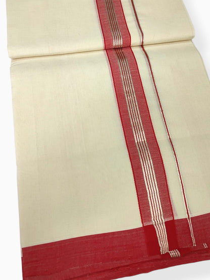  Kerala Handloom Mundu/Dhoti Pure Cotton