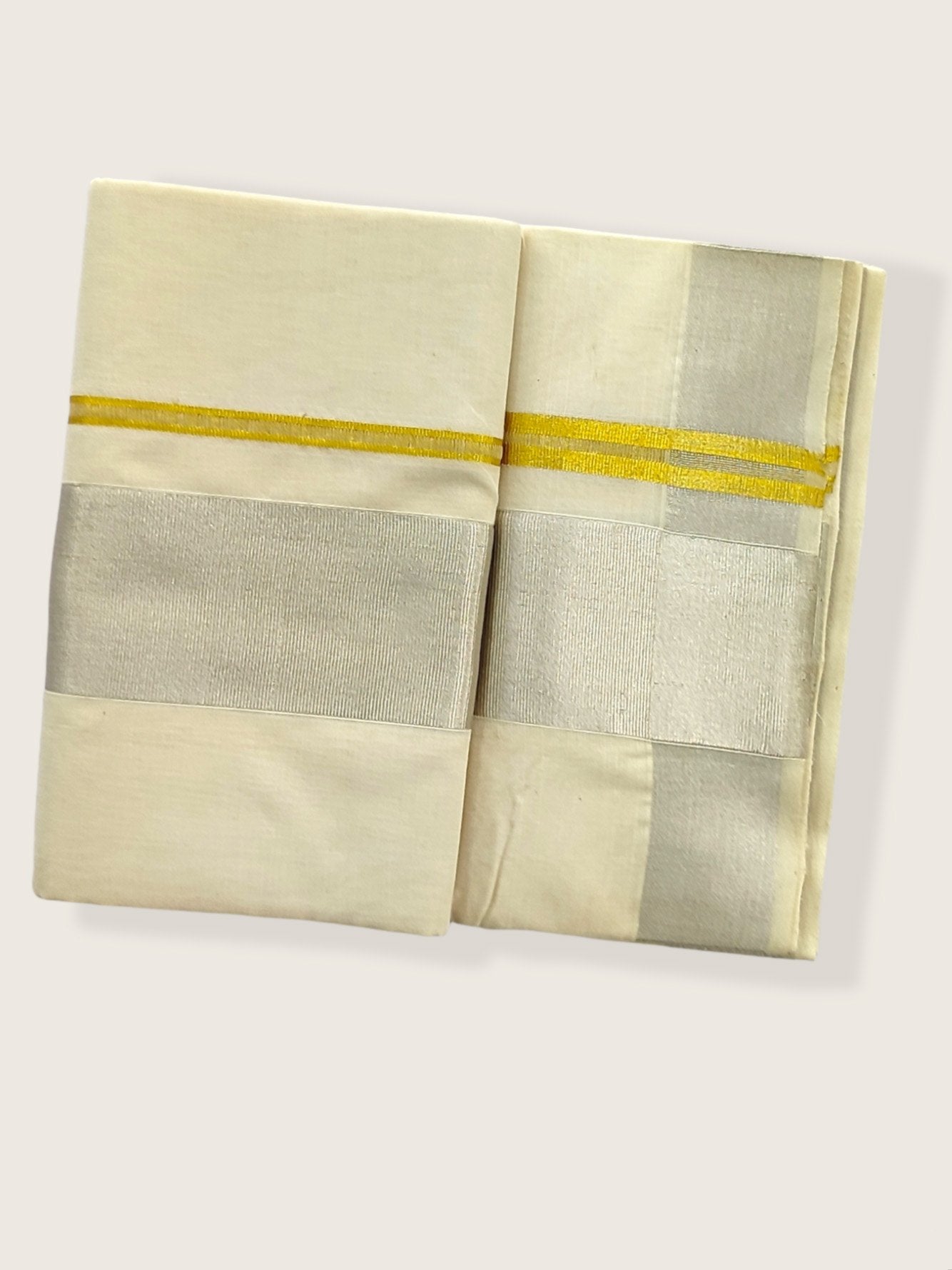 Premium Wedding Handloom Kasavu Mundu for Men