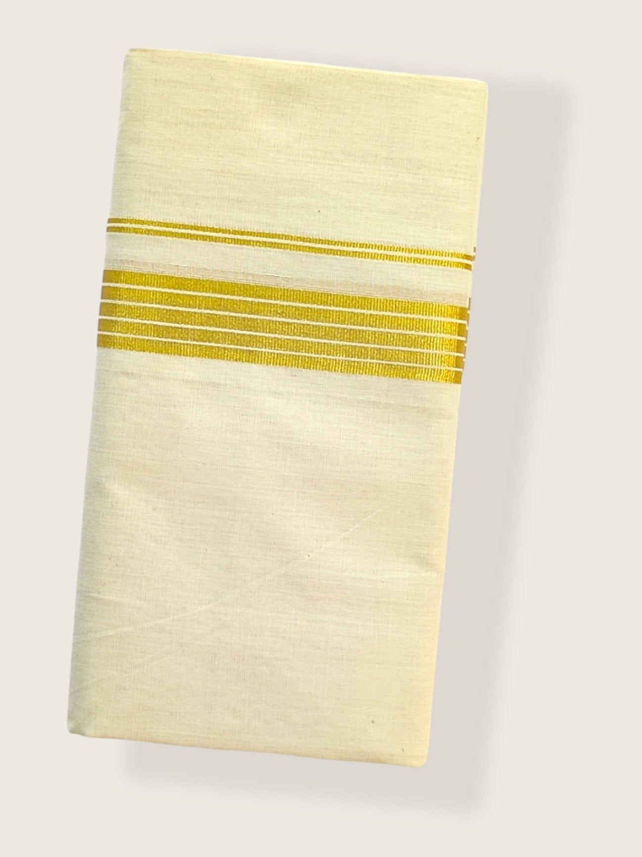Premium Wedding Handloom Kasavu Mundu for Men