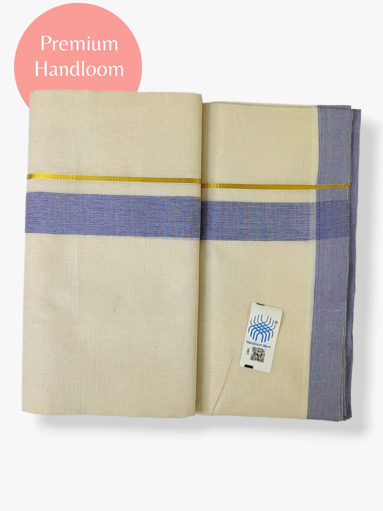 Kerala Premium Balaramapuram Handloom Dhoti/Mundu for Men