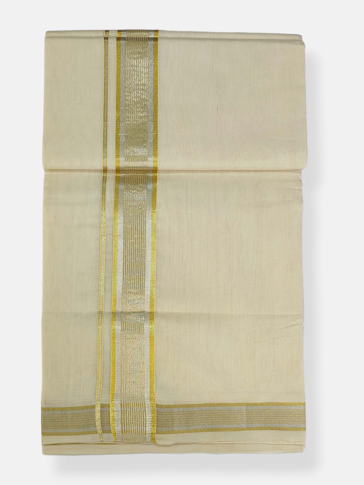 Premium Wedding Handloom Balaramapuram Unaakupaavu Kasavu Mundu for Men