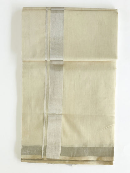 Premium Wedding Handloom Kasavu Mundu for Men
