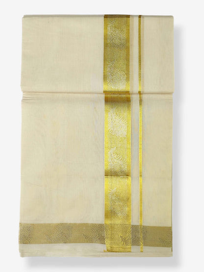 Premium Wedding Handloom Balaramapuram Unaakupaavu Kasavu Mundu for Men