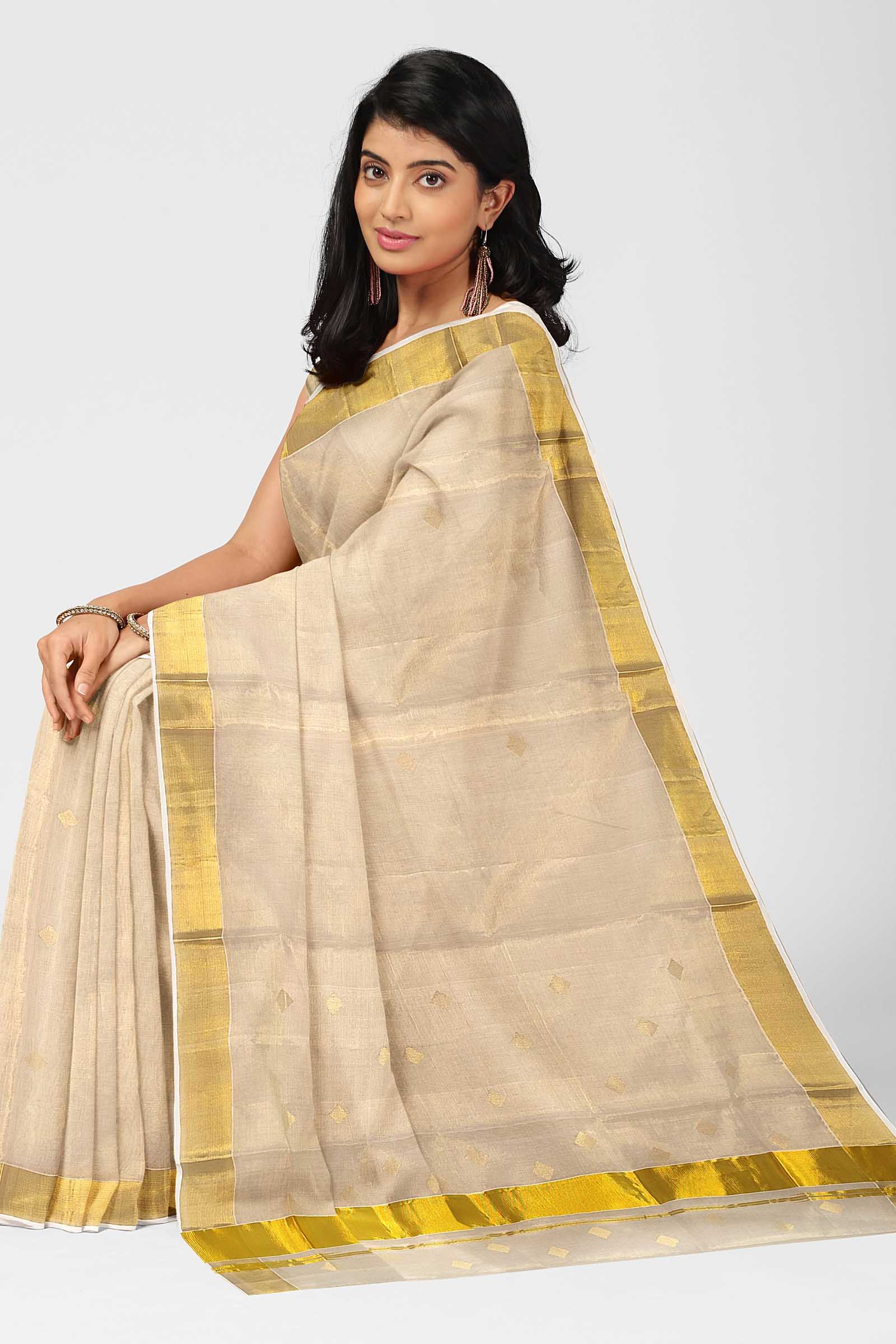 Kerala Cotton Silk Kasavu Saree