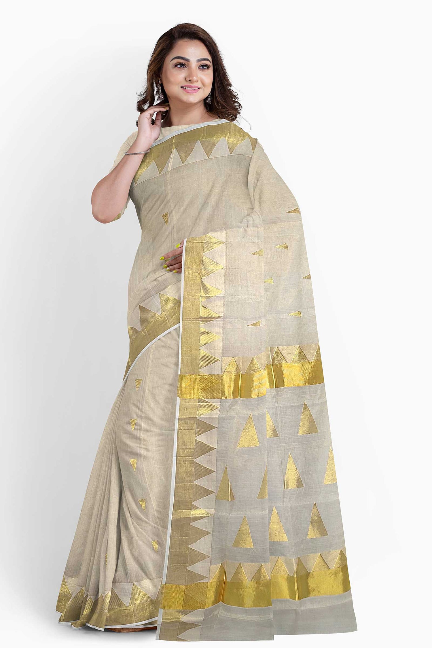 Kuthampully Handloom Kasavu Saree