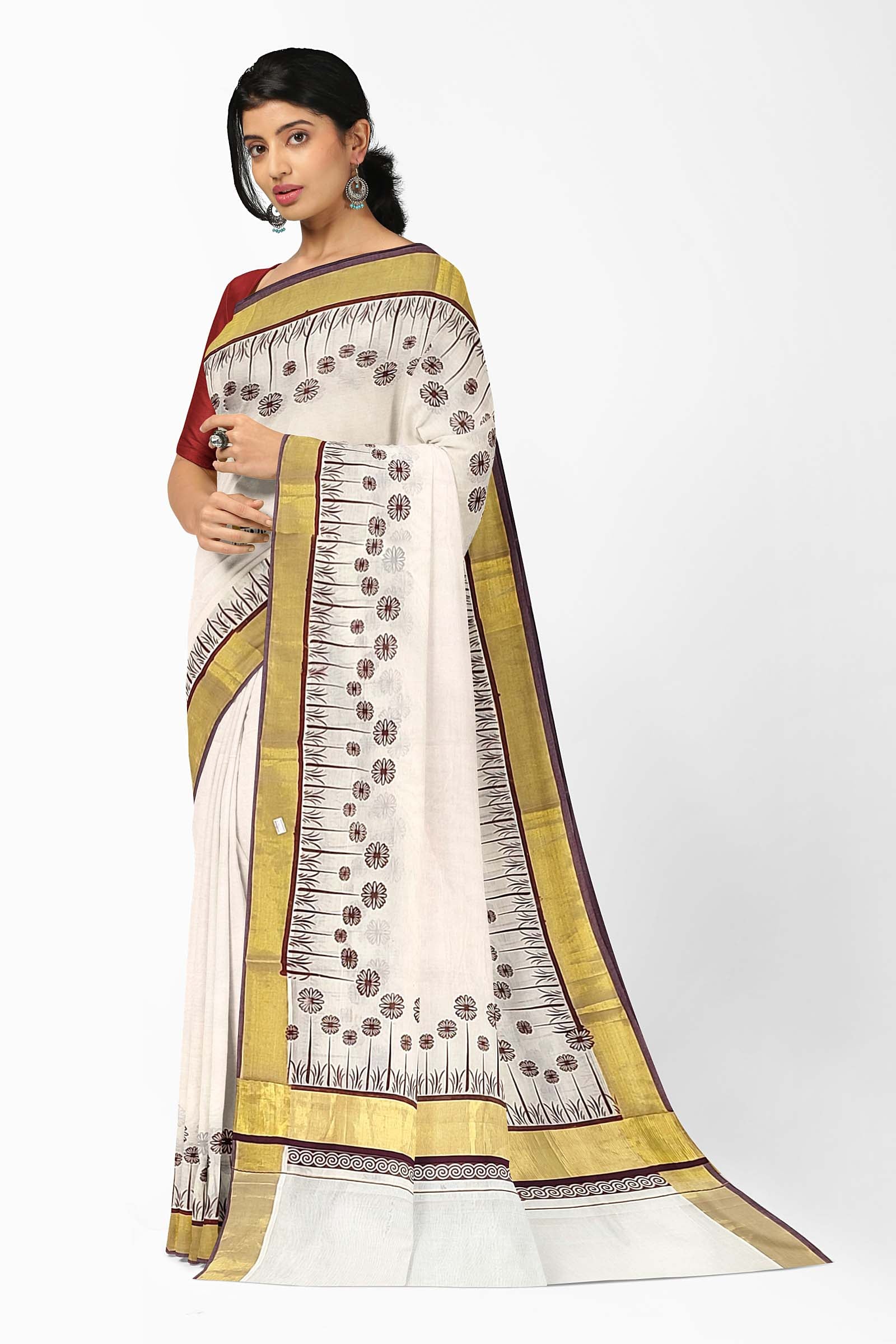 Kerala Printed Saree for Women