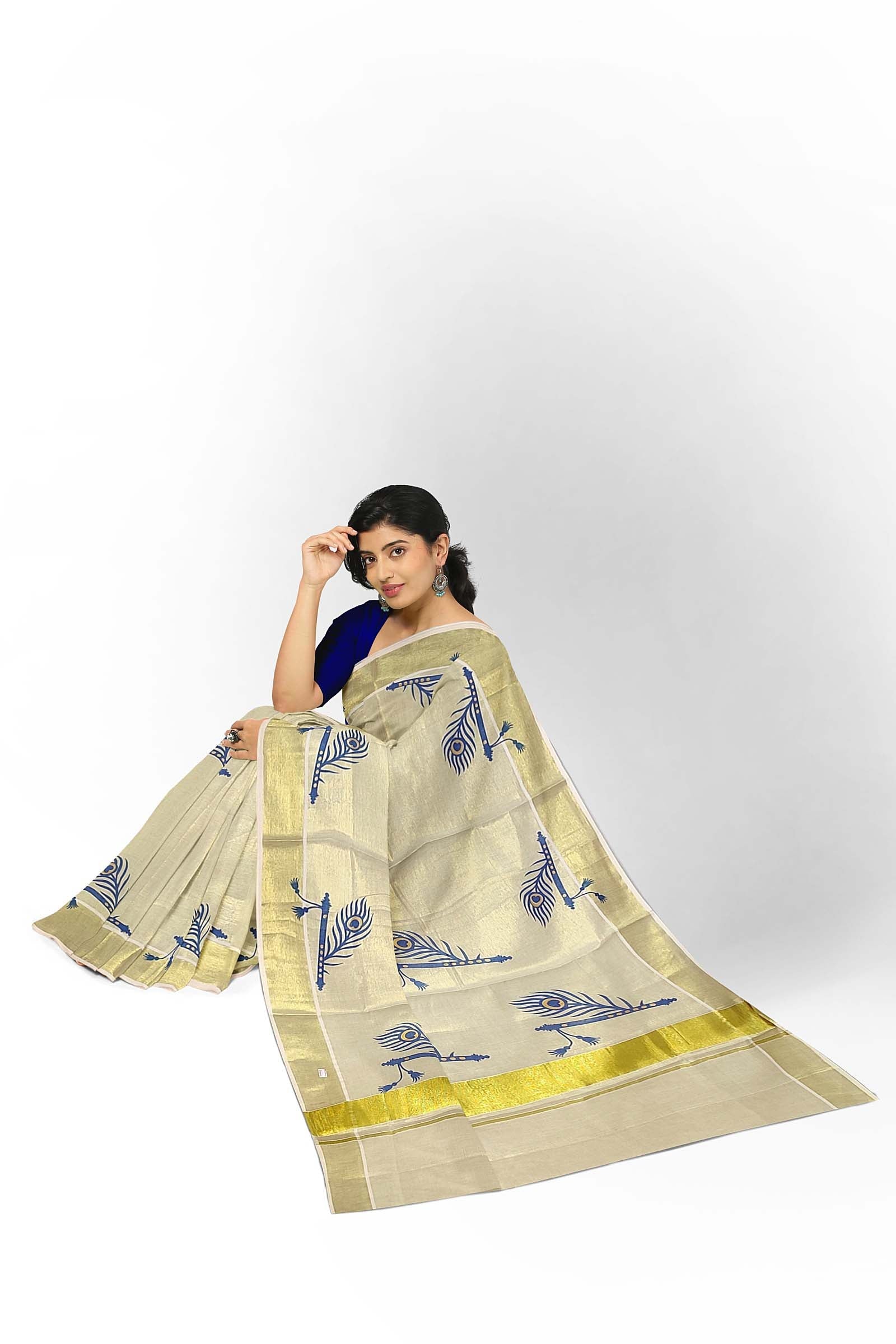 Kerala Tissue Saree for Women
