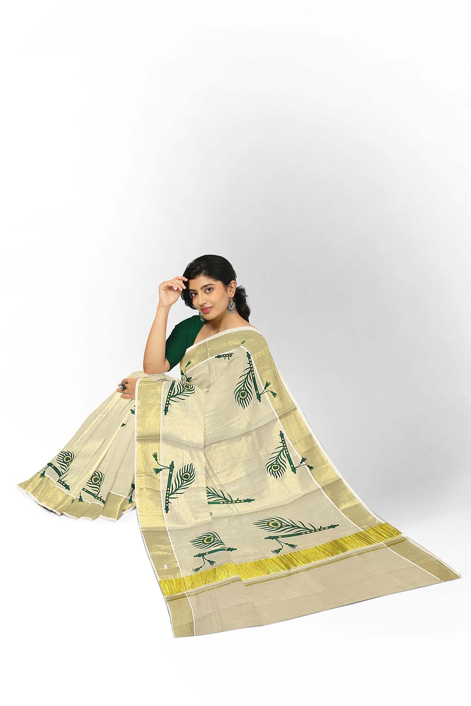 Kerala Tissue Saree for Women