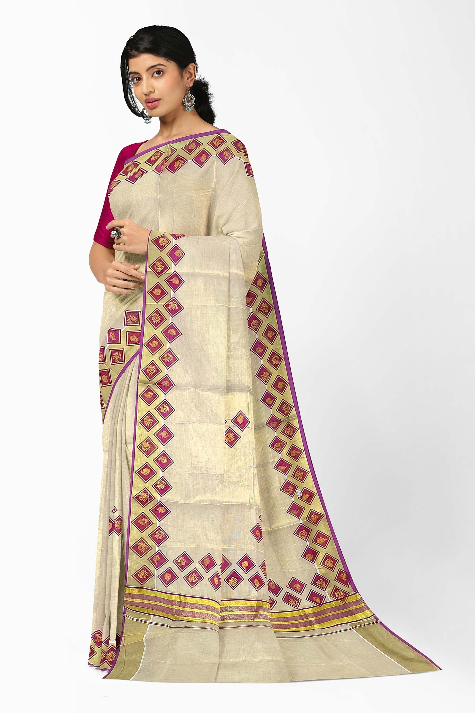 Kerala Tissue Saree for Women