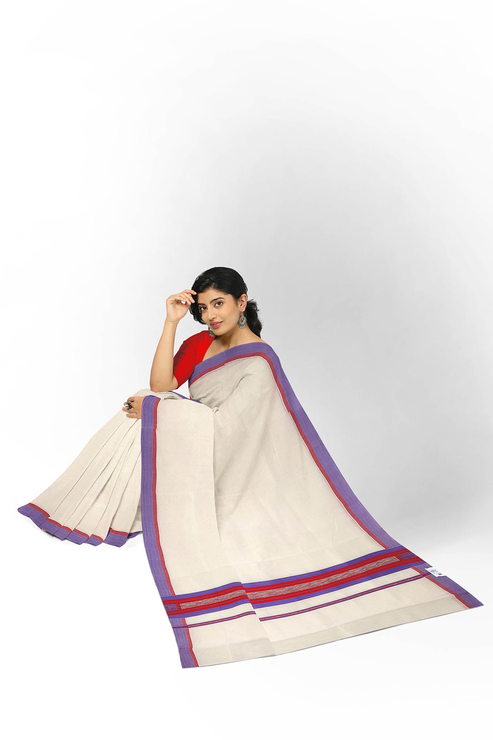 Vibrant handwoven Kerala Handloom Saree