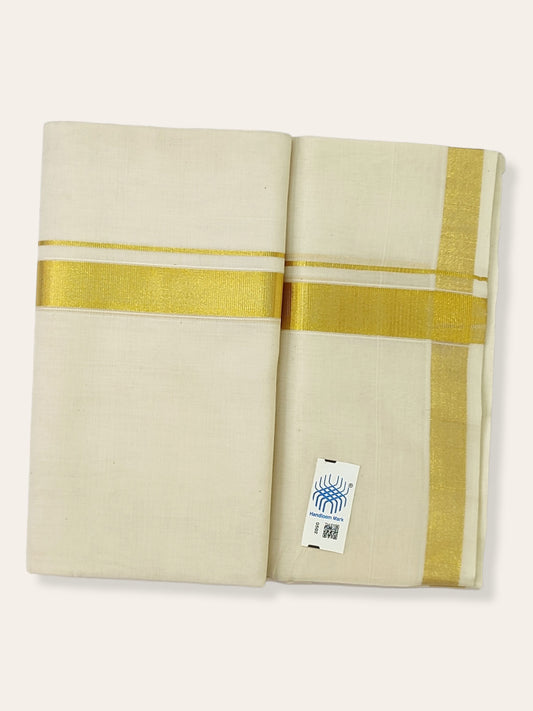 Kasavu Mundu Balaramapuram Handloom in Gold