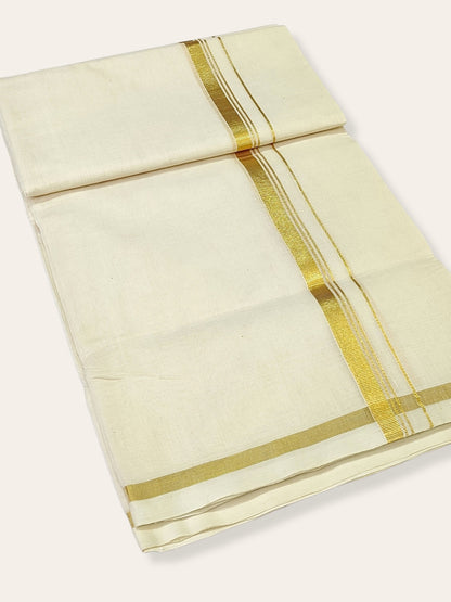 Kerala Kasavu Dhoti/Mundu Premium Handloom