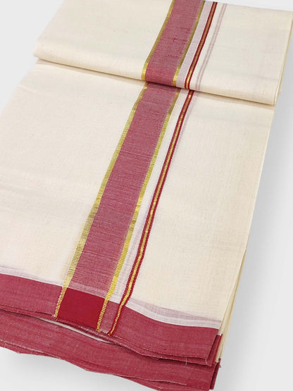  Kerala Balaramapuram Handloom Mundu/Dhoti Pure Cotton