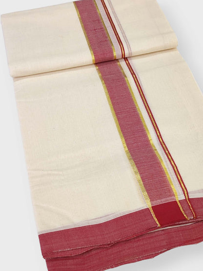  Kerala Balaramapuram Handloom Mundu/Dhoti Pure Cotton