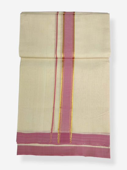  Kerala Balaramapuram Handloom Mundu/Dhoti Pure Cotton