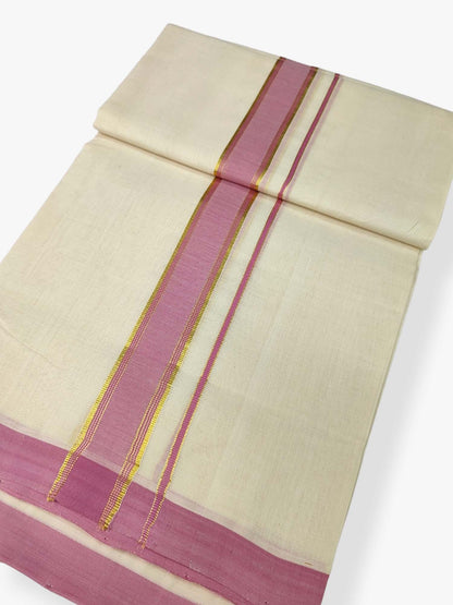  Kerala Balaramapuram Handloom Mundu/Dhoti Pure Cotton