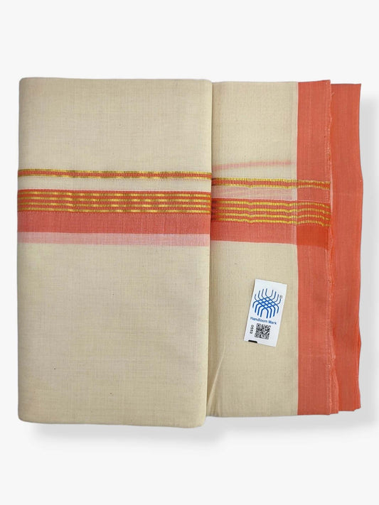  Kerala Balaramapuram Pure Cotton Handloom Mundu/Dhoti 