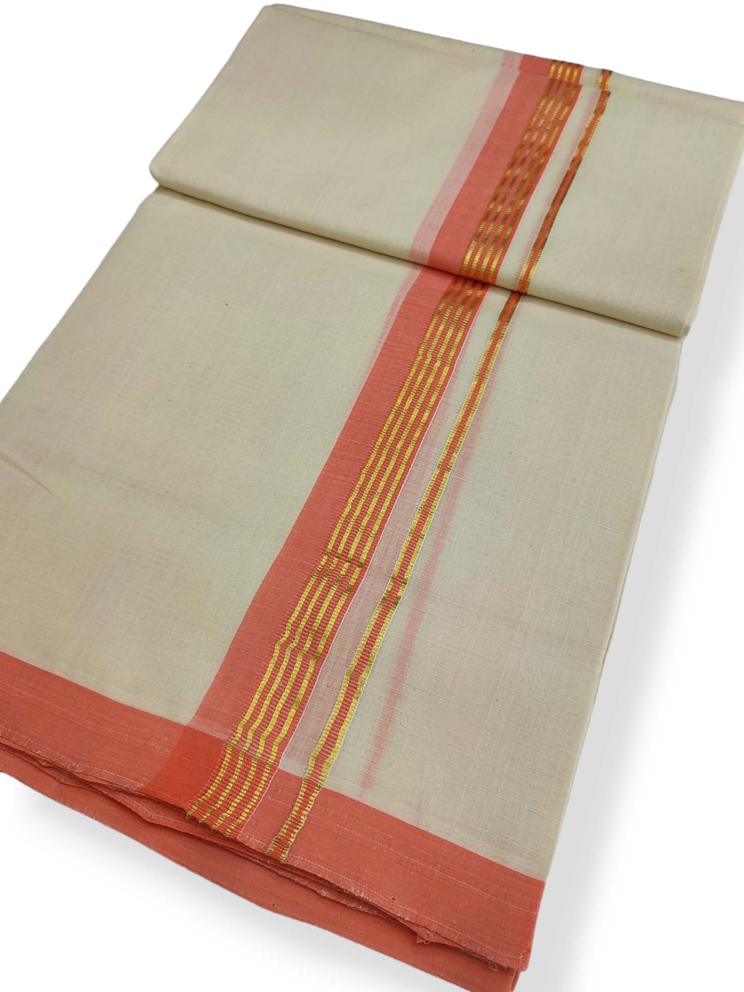  Kerala Balaramapuram Pure Cotton Handloom Mundu/Dhoti 