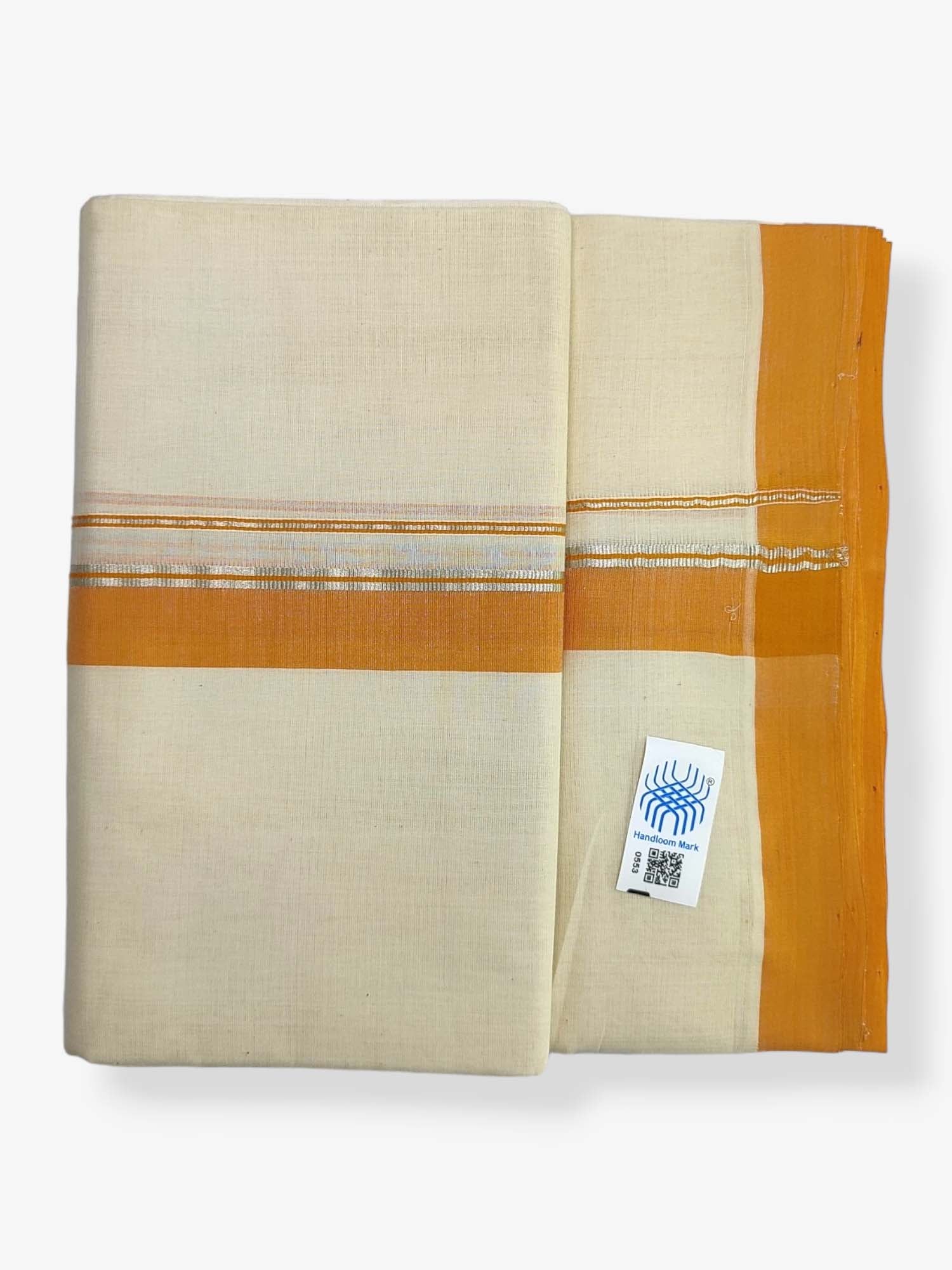  Kerala Balaramapuram Pure Cotton Handloom Mundu/Dhoti 