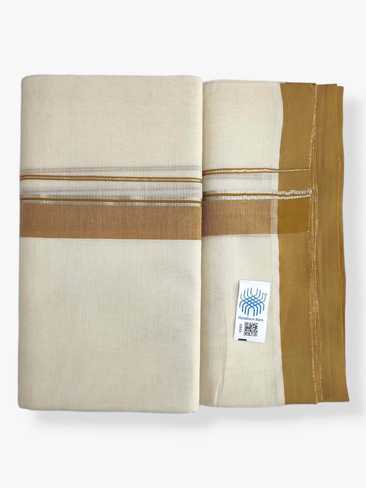  Kerala Balaramapuram Pure Cotton Handloom Mundu/Dhoti 