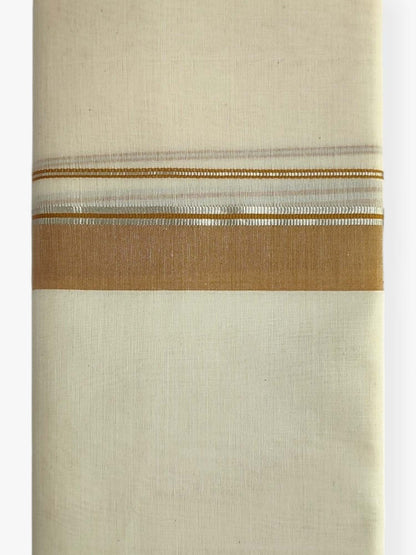  Kerala Balaramapuram Pure Cotton Handloom Mundu/Dhoti 