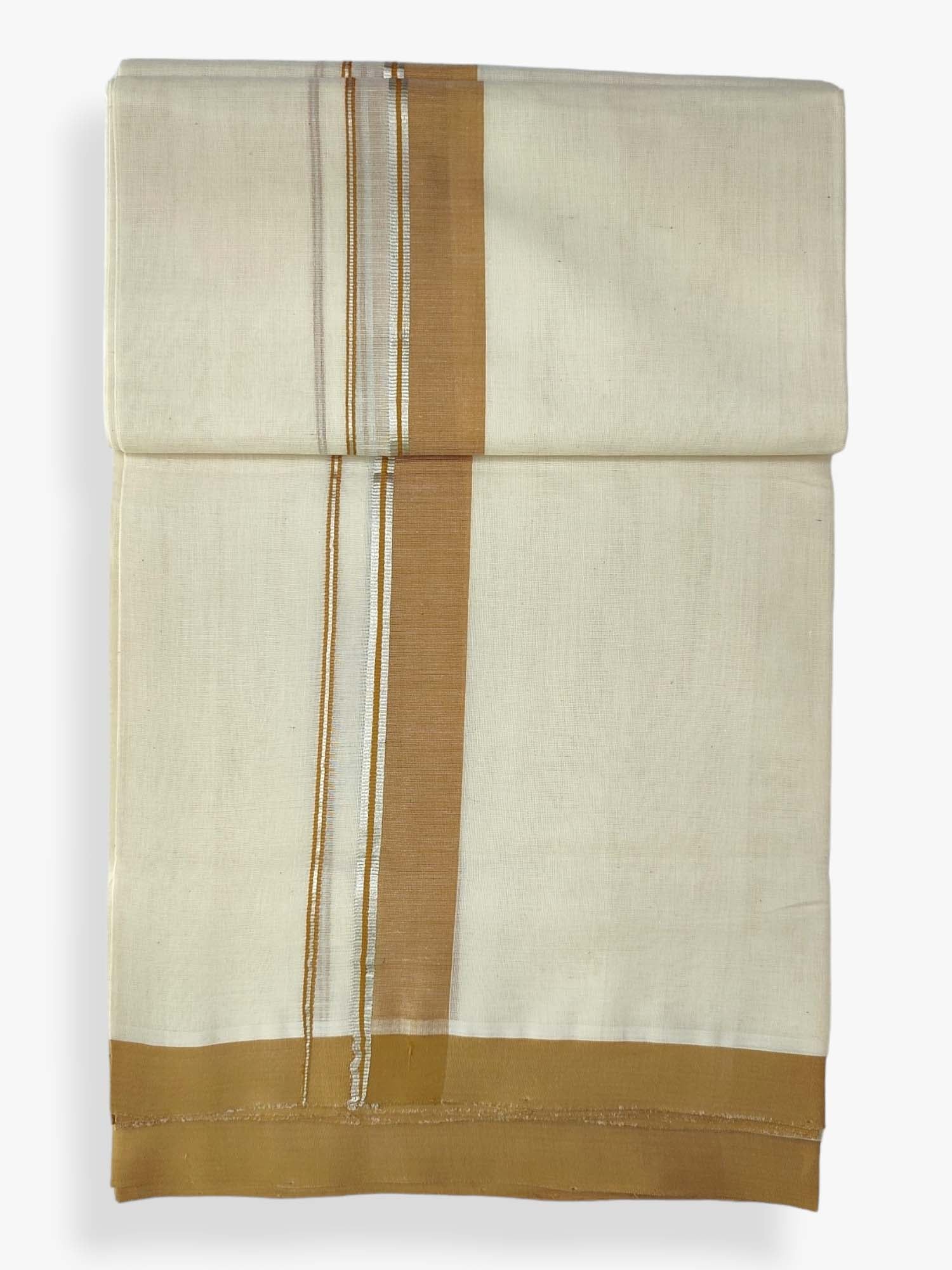  Kerala Balaramapuram Pure Cotton Handloom Mundu/Dhoti 