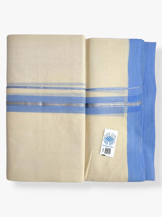  Kerala Balaramapuram Pure Cotton Handloom Mundu/Dhoti 