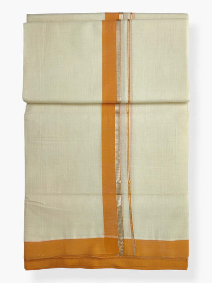  Kerala Balaramapuram Pure Cotton Handloom Mundu/Dhoti 