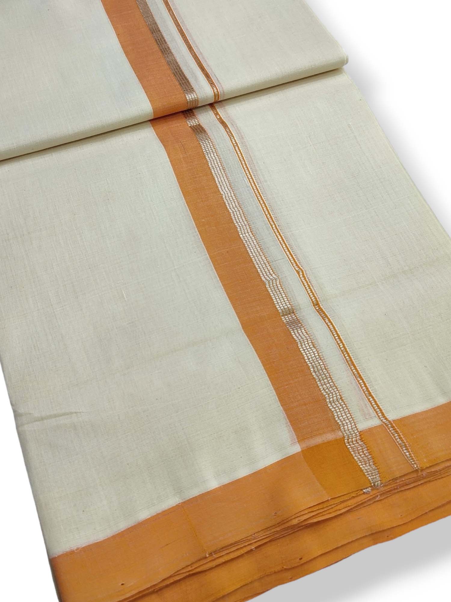  Kerala Balaramapuram Pure Cotton Handloom Mundu/Dhoti 