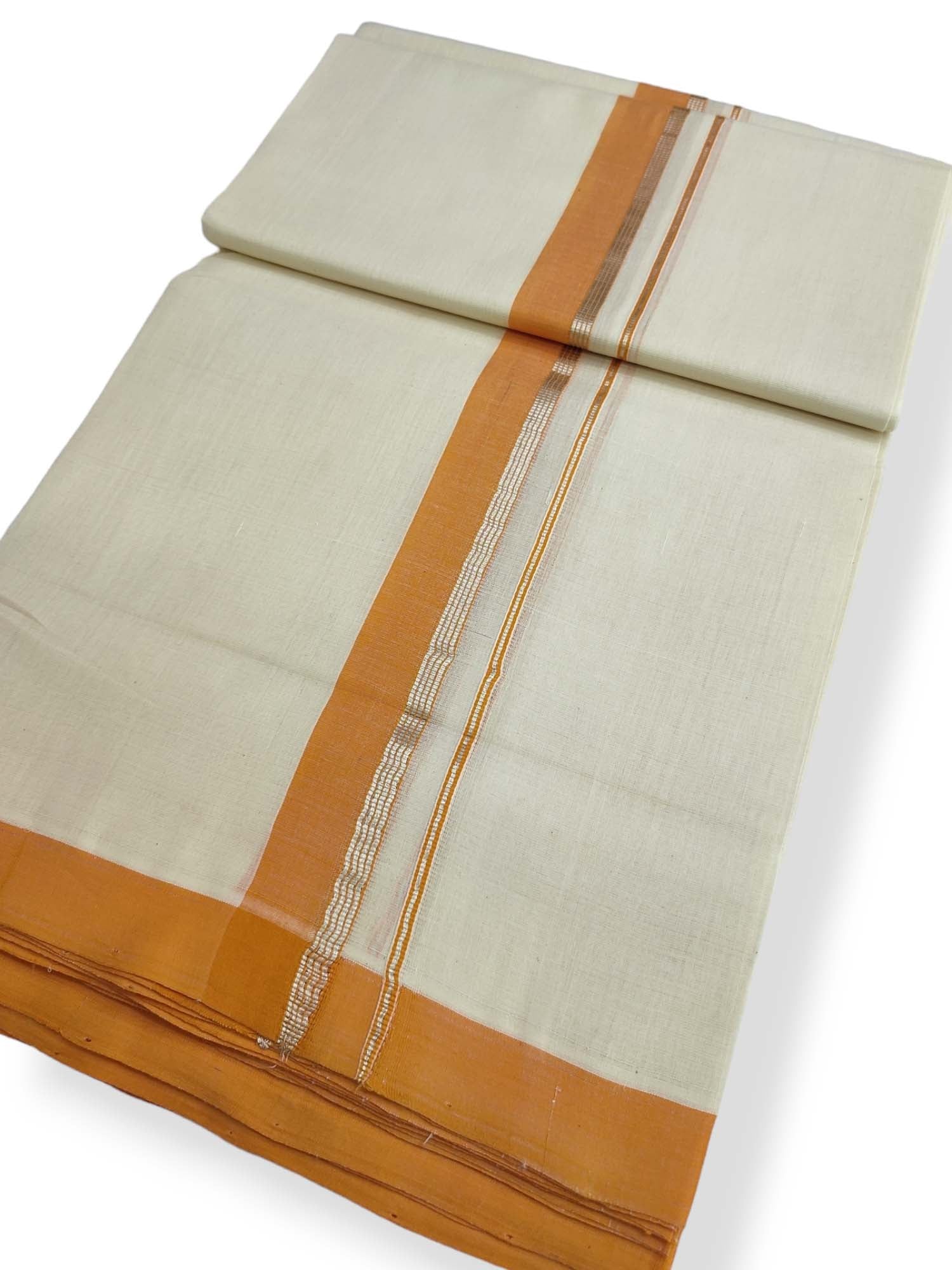  Kerala Balaramapuram Pure Cotton Handloom Mundu/Dhoti 