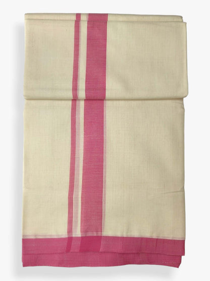  Kerala Balaramapuram Pure Cotton Handloom Mundu/Dhoti 