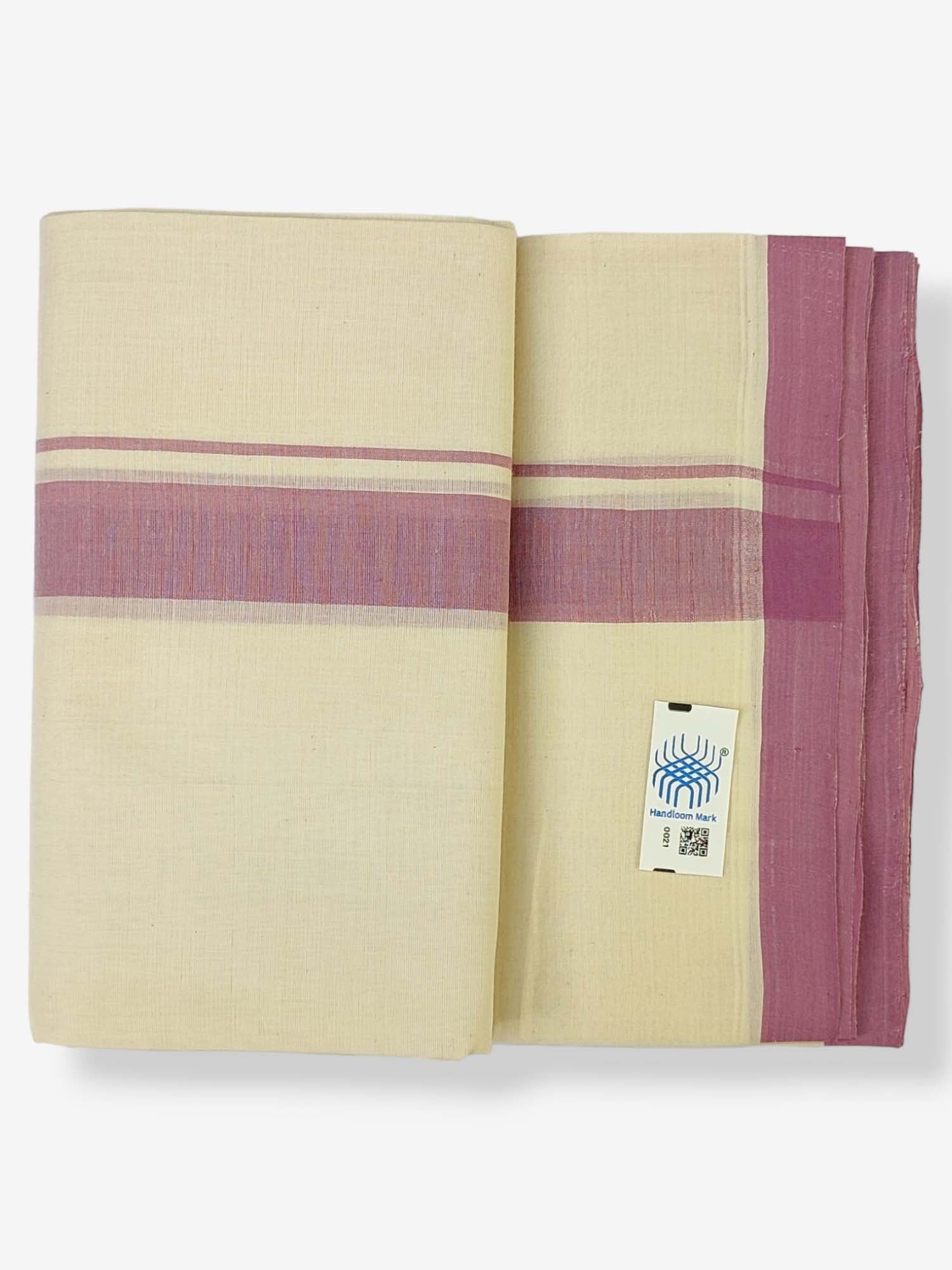  Kerala Balaramapuram Handloom Mundu/Dhoti Pure Cotton