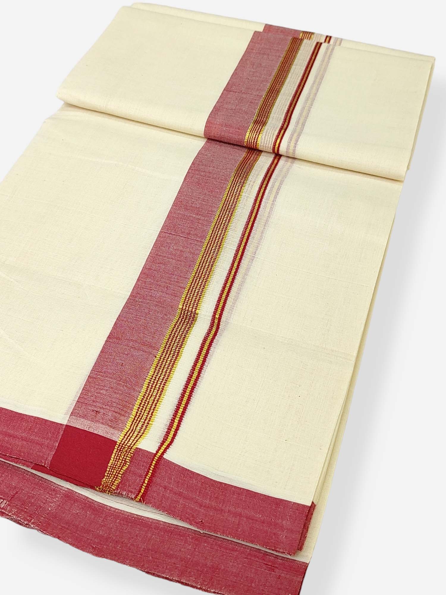  Kerala Balaramapuram Handloom Mundu/Dhoti Pure Cotton
