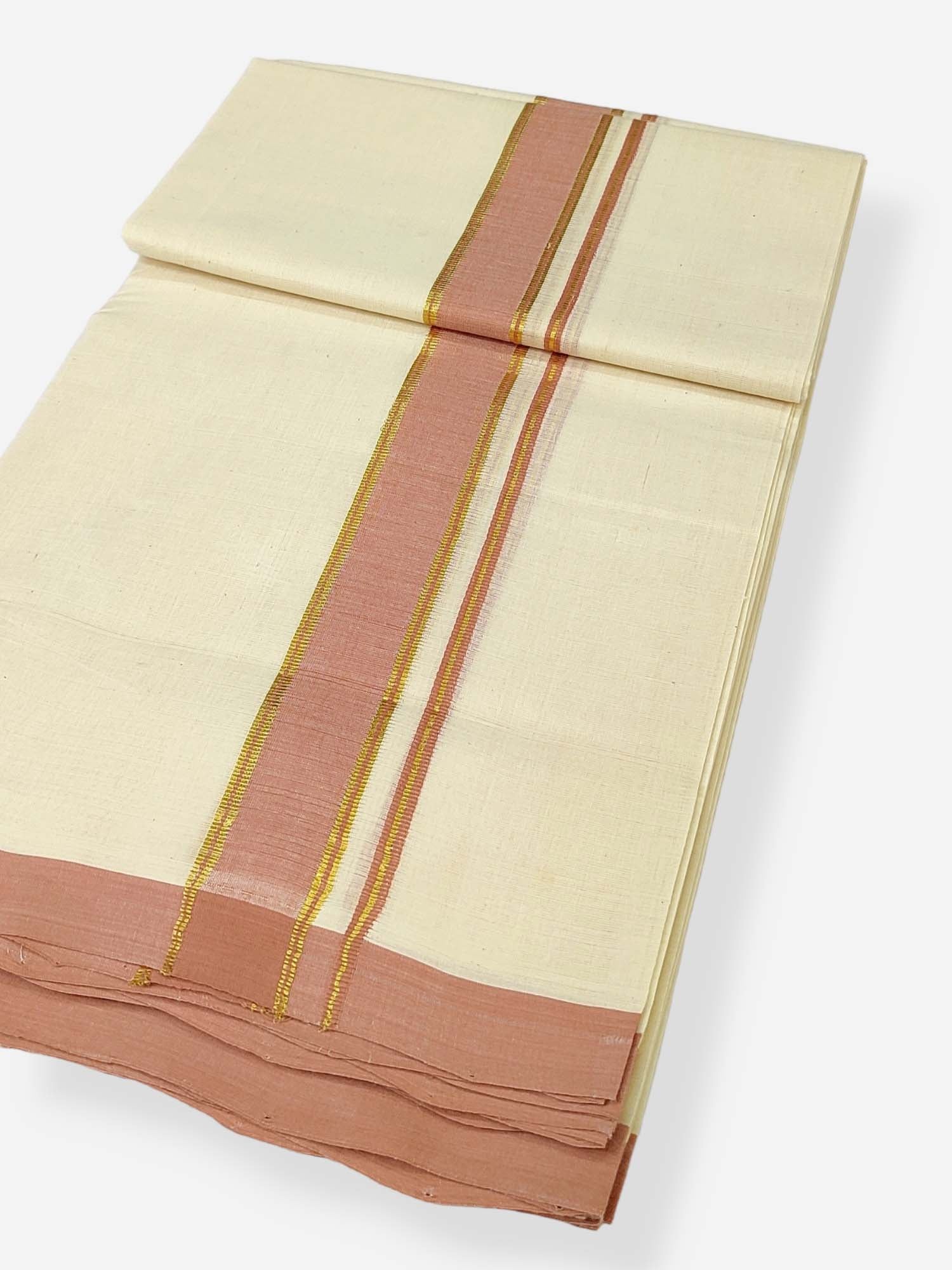  Kerala Balaramapuram Handloom Mundu/Dhoti Pure Cotton