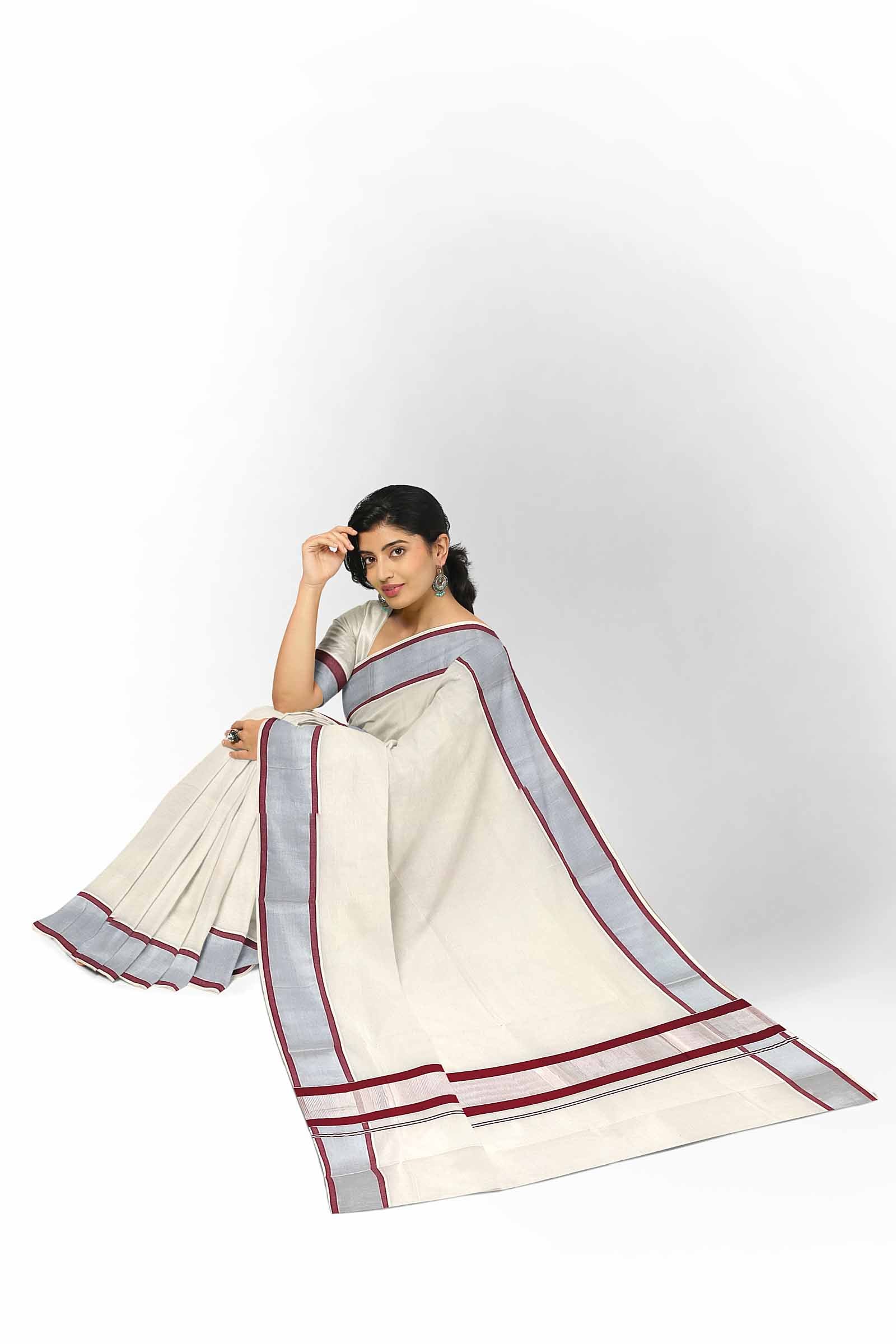 Kerala Kasavu Saree for Women