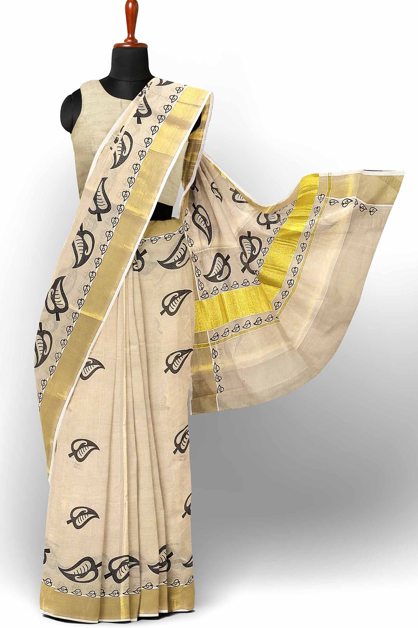 Kerala Tissue Printed Saree for Women