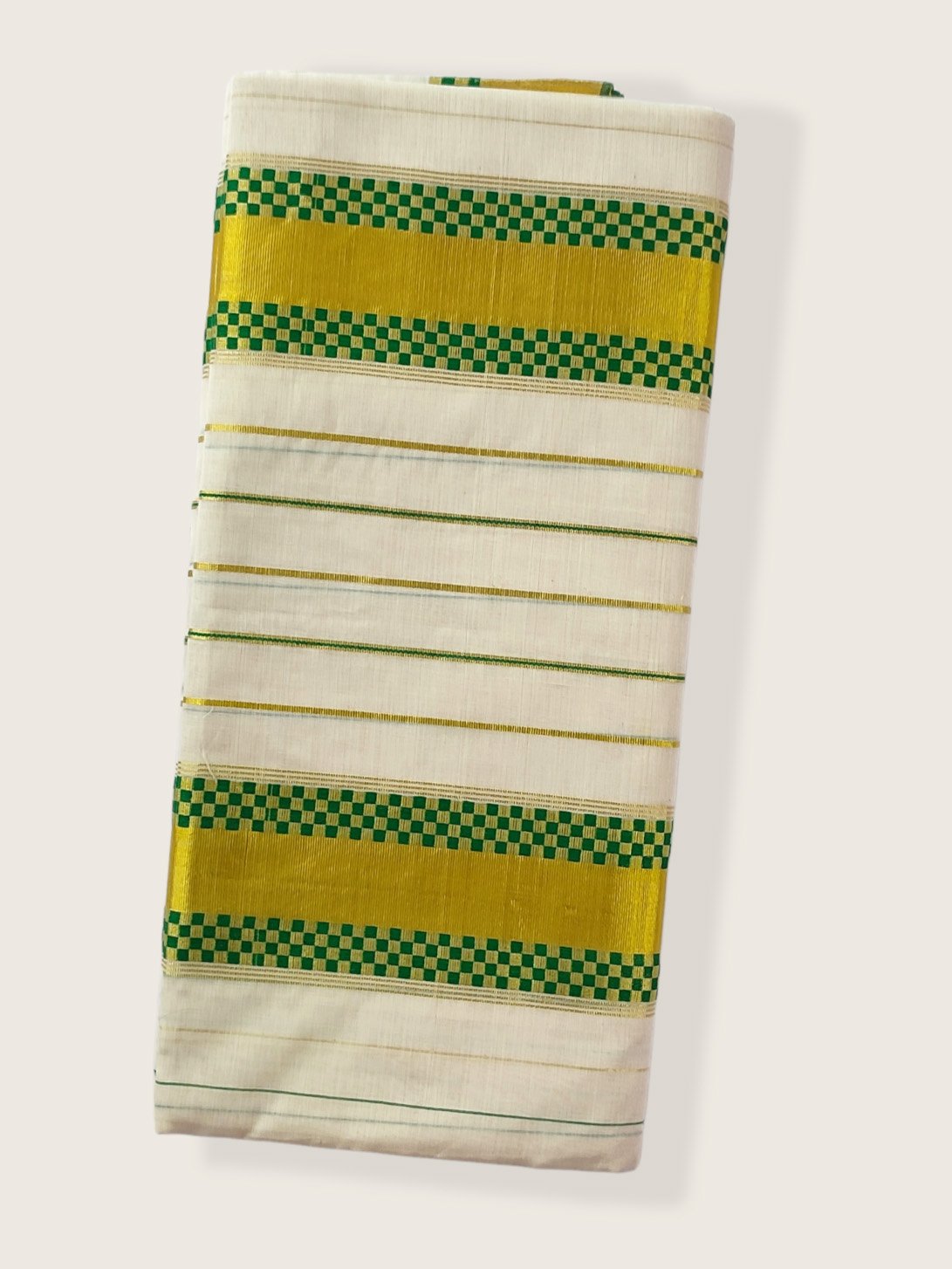 Purchase Kerala Kasavu Settu Saree With Kalamkari Border Online